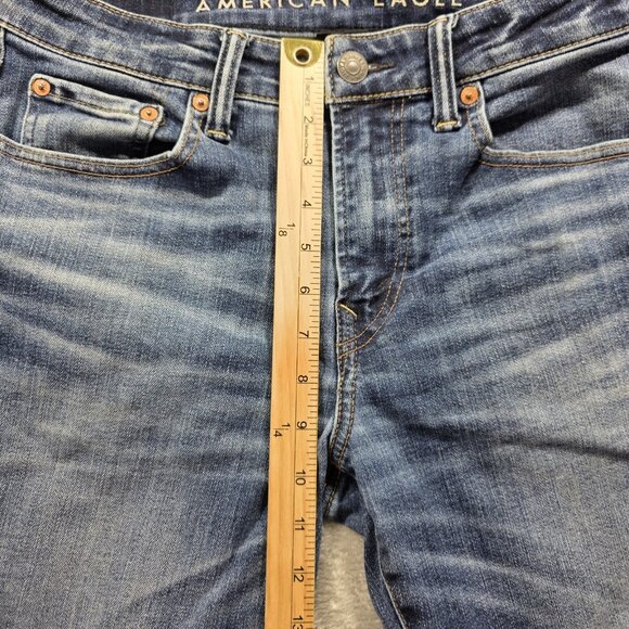 American Eagle Slim Jeans Mens Size 32x34 Dark Wash Airflex+ Temp Tech - Picture 10 of 11